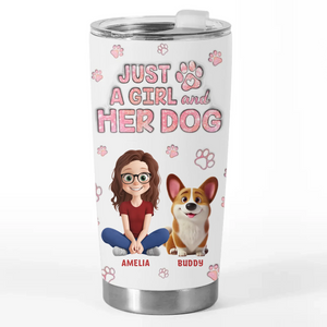 Custom Tumbler - Personalized Birthday Gifts For Dog Lovers, Dog Dad And Mom - My Emotional Support Furball