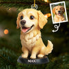 Custom Photo Golden Retriever Acrylic Ornament - Personalized Christmas Birthday Gifts For Dog Cat Lovers, Dog Dad And Mom, Cat Owners - Cuteness Overload On The Tree