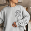 Custom Unisex Sweatshirt, Hoodie With Design On Sleeve - Personalized Christmas Birthday Gifts For Dog Cat Lovers, Dog Dad And Mom, Cat Owners - Loved By My Fur Crew