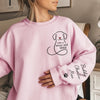Custom Unisex Sweatshirt, Hoodie With Design On Sleeve - Personalized Christmas Birthday Gifts For Dog Lovers, Dog Dad And Mom - My Emotional Support Squad