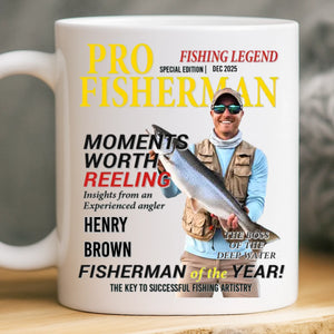 Custom Photo Mug - Personalized Birthday Gifts For Fisherman - Hooked On A Good Day