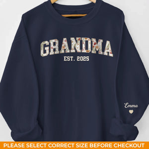 Custom Unisex Sweatshirt, Hoodie With Design On Sleeve - Personalized Birthday Gifts For Mom, Grandma - Wrapped In Your Warmth