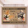 Custom Home Decor Decorative Mat - Personalized Birthday Gifts For Dog Lovers, Dog Dad And Mom - Paws Welcome Here