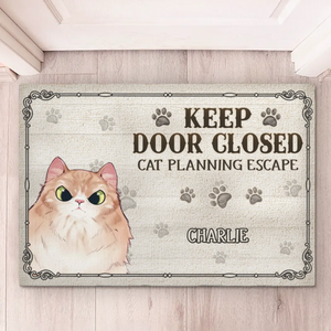 Custom Home Decor Decorative Mat - Personalized Birthday Gifts For Cat Lovers, Cat Mom And Dad - Escape Artists On Standby