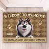 Custom Home Decor Decorative Mat - Personalized Birthday Gifts For Dog Cat Lovers, Dog Dad And Mom, Cat Owners - This Home Is Full Of Love