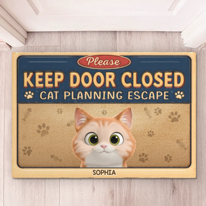 Custom 3D Inflated Effect Printed Home Decor Decorative Mat - Personalized Birthday Gifts For Cat Lovers, Cat Mom And Dad - Powered By Cat Love