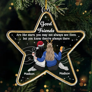 Custom Acrylic Ornament - Personalized Best Friend Christmas Birthday Gifts For Women, Besties, Sisters, BFF - Wild Stories Start With Besties