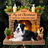 Custom Photo First Christmas Acrylic Ornament - Personalized Christmas Birthday Gifts For Dog Lovers, Dog Dad And Mom - Christmas Is Merrier With Fur