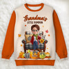 Custom Fall Autumn Waffle Sweatshirt - Personalized Birthday Gifts For Mom, Grandma - Warm Embraces Tell A Timeless Story