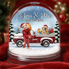 Custom Acrylic Snow Globe - Personalized Anniversary Christmas Wedding Gifts For Husband And Wife, Dog Dad And Mom - Pawsitively In Love