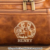 Custom Engraved Leather Toiletry Bag - Personalized Christmas Birthday Hunting Gifts For Hunters - Hunt, Explore, Repeat