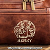 Custom Engraved Leather Toiletry Bag - Personalized Christmas Birthday Hunting Gifts For Hunters - Hunt, Explore, Repeat