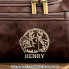 Custom Engraved Leather Toiletry Bag - Personalized Christmas Birthday Hunting Gifts For Hunters - Hunt, Explore, Repeat