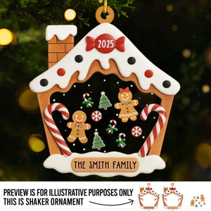 Custom 3 Layers Shaker Ornament - Personalized Christmas Birthday Gifts For Mom, Dad, Kids - Our Cozy Little Christmas Cottage