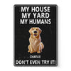 Custom Home Decor Metal Sign - Personalized Birthday Gifts For Dog Lovers, Dog Dad And Mom - Welcome To The Dog Kingdom