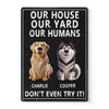 Custom Home Decor Metal Sign - Personalized Birthday Gifts For Dog Lovers, Dog Dad And Mom - Welcome To The Dog Kingdom