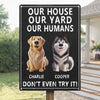 Custom Home Decor Metal Sign - Personalized Birthday Gifts For Dog Lovers, Dog Dad And Mom - Welcome To The Dog Kingdom