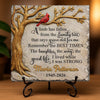 Custom Square Shaped Stone With Stand - Personalized Memorial Sympathy Gifts For Loss Of Mom, Dad - Memories Never Fade