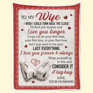 Custom Blanket - Personalized Anniversary Wedding Gifts For Husband And Wife, Him And Her - You And Me Feels Right