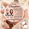 Custom Compact Mirror - Personalized Birthday Gifts For Daughter - My Love Follows You Through Every Chapter