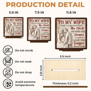 Custom 2-Layered Wooden Plaque - Personalized Anniversary Wedding Gifts For Husband And Wife, Him And Her - Our Love Holds Strong
