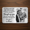 Custom Photo Aluminum Wallet Card - Personalized Anniversary Wedding Gifts For Husband And Wife, Him And Her - You Make My World Gentle
