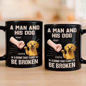 Custom Black Mug - Personalized Birthday Gifts For Dog Cat Lovers, Dog Dad And Mom, Cat Owners - Fur Makes Me Happy