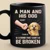 Custom Black Mug - Personalized Birthday Gifts For Dog Cat Lovers, Dog Dad And Mom, Cat Owners - Fur Makes Me Happy