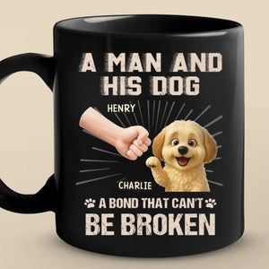 Custom Black Mug - Personalized Birthday Gifts For Dog Cat Lovers, Dog Dad And Mom, Cat Owners - Fur Makes Me Happy