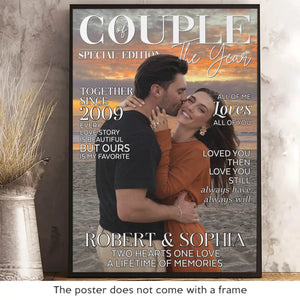 Custom Photo Vertical Poster - Personalized Anniversary Wedding Gifts For Husband And Wife, Him And Her - Love Finds Us Every Day