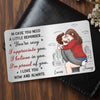 Custom Aluminum Wallet Card - Personalized Anniversary Wedding Gifts For Husband And Wife, Him And Her - You And Me Feels Natural