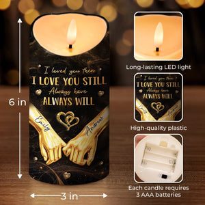 Custom LED Candle - Personalized Anniversary Wedding Gifts For Husband And Wife, Him And Her - Together We Feel At Home