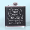 Custom Hip Flask - Personalized Anniversary Wedding Gifts For Husband And Wife, Him And Her - Love Feels Simple With You