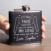 Custom Hip Flask - Personalized Anniversary Wedding Gifts For Husband And Wife, Him And Her - Love Feels Simple With You