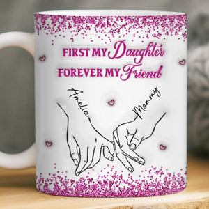 Custom 3D Inflated Effect Printed Mug - Personalized Birthday Gifts For Mom, Daughter - Loved More Than Coffee