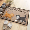 Custom Home Decor Decorative Mat - Personalized Birthday Gifts For Cat Lovers, Cat Mom And Dad - Welcome, Cats Say Maybe
