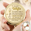 Custom Compact Mirror - Personalized Anniversary Wedding Gifts For Husband And Wife, Him And Her - Chosen With Love