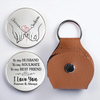Custom Pocket Hug - Personalized Anniversary Wedding Gifts For Husband And Wife, Him And Her - Hearts Connected Staying Close