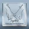 Custom Square Shaped Acrylic Plaque - Personalized Anniversary Wedding Gifts For Husband And Wife, Him And Her - Together We Find Balance