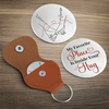 Custom Pocket Hug - Personalized Anniversary Wedding Gifts For Husband And Wife, Him And Her - With You I Feel Home