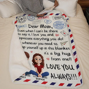 Custom Blanket - Personalized Mother's Day Gifts For Mom, Grandma - A Hug From Me