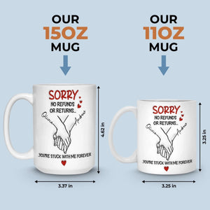 Custom 3D Inflated Effect Printed Mug - Personalized Anniversary Wedding Gifts For Husband And Wife, Him And Her - Side By Side Feels Natural