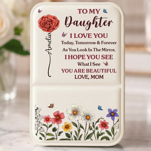 Custom Pocket Mirror - Personalized Birthday Gifts For Mom, Daughter - See Yourself With Love