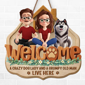 Custom Wood Sign - Personalized Anniversary Wedding Gifts For Husband And Wife, Dog Cat Lovers - Home Sweet Fur
