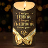 Custom LED Candle - Personalized Anniversary Wedding Gifts For Husband And Wife, Him And Her - Forever Starts With Us