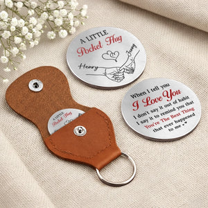 Custom Pocket Hug - Personalized Anniversary Wedding Gifts For Husband And Wife, Him And Her - Our Love Stays True
