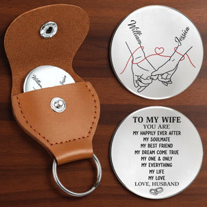 Custom Pocket Hug - Personalized Anniversary Wedding Gifts For Husband And Wife, Him And Her - Married And Blessed