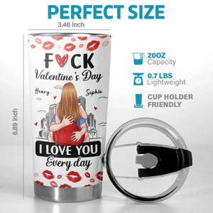 Custom Tumbler - Personalized Anniversary Wedding Gifts For Husband And Wife, Him And Her - Love You On Repeat