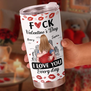 Custom Tumbler - Personalized Anniversary Wedding Gifts For Husband And Wife, Him And Her - Love You On Repeat
