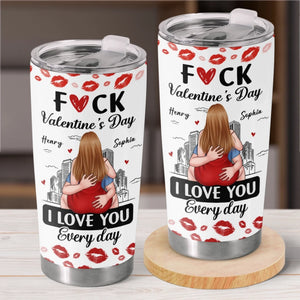 Custom Tumbler - Personalized Anniversary Wedding Gifts For Husband And Wife, Him And Her - Love You On Repeat